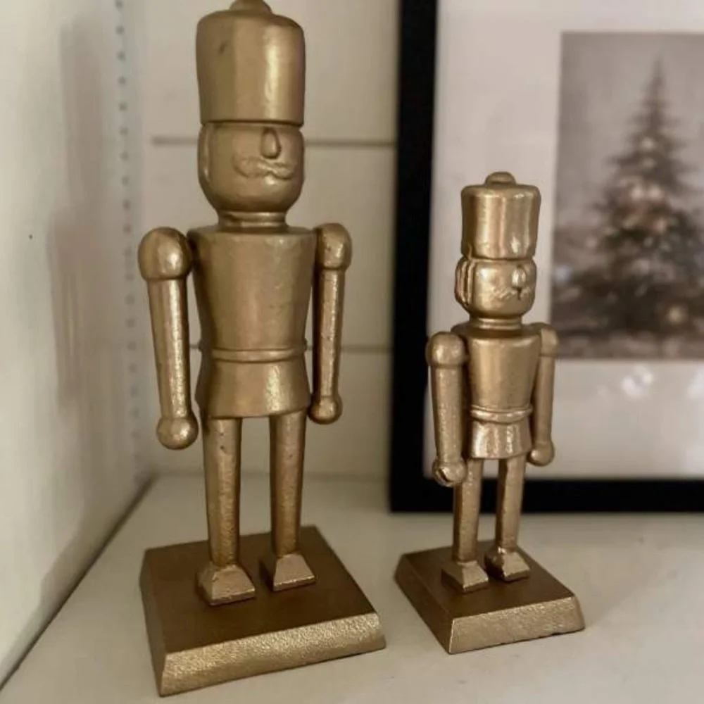Small Gold Metal Nutcracker Christmas - Threshold 2025